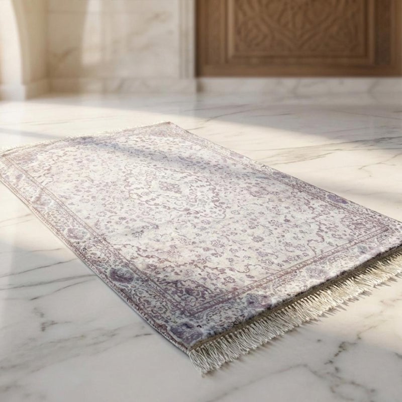 Melen Memory Foam Prayer Mat - Fajr - Cream - Beige - Image 2